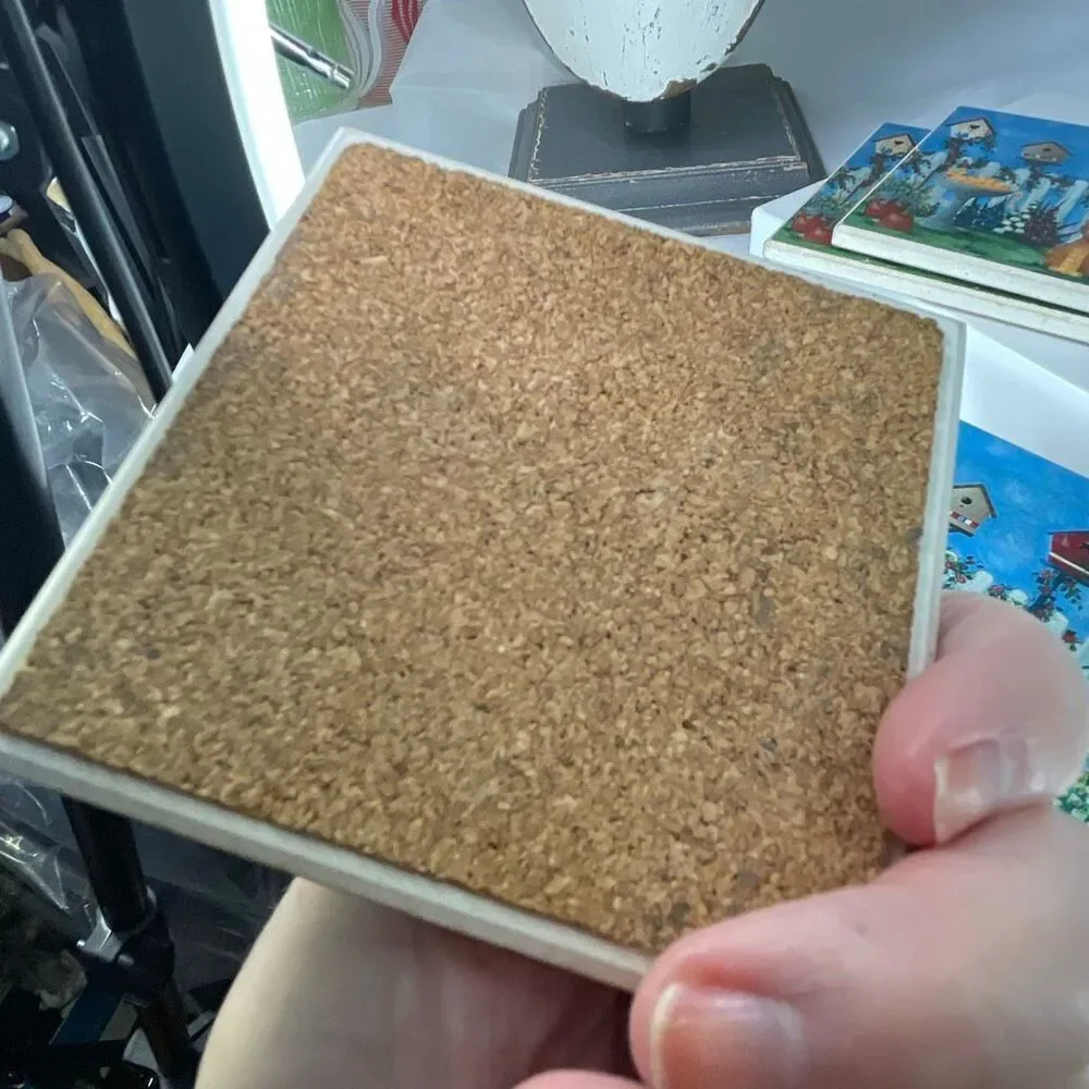 Vintage Kathy Hatch stone cork coasters lot of 8